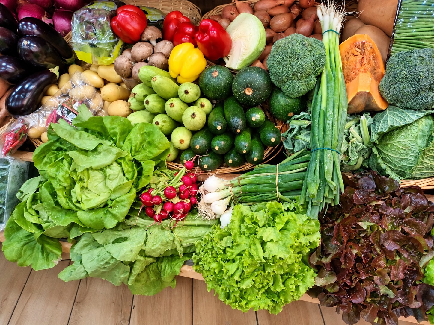 Sélection de légumes frais